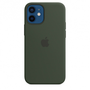 Силиконовый чехол MagSafe для iPhone 12, цвет «Кипрский зелёный»