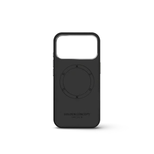 Чехол Golden Concept для iPhone 18 Pro Max, Vegan Leather (Black)