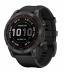 Мультиспортивные часы Garmin Fenix 7 (47mm) Sapphire Solar, титановый серый DLC корпус, черный силиконовый ремешок