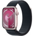 Apple Watch Series 9 // 41мм GPS // Корпус из алюминия розового цвета, спортивный браслет цвета "темная ночь"