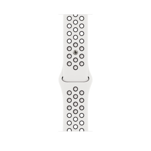 Apple Watch Series 8 // 41мм GPS // Корпус из алюминия цвета "сияющая звезда", спортивный ремешок Nike цвета "чистая платина/чёрный"