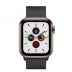Apple Watch Series 5 // 40мм GPS + Cellular // Корпус из нержавеющей стали золотого цвета, миланский сетчатый браслет цвета «чёрный космос»