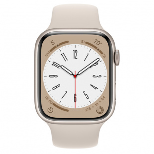 Apple Watch Series 8 // 41мм GPS // Корпус из алюминия цвета "сияющая звезда", спортивный ремешок цвета "сияющая звезда"