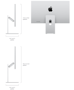 Монитор Studio Display с дисплеем Retina 5K, покрытие с использованием нано-структуры (Nano-texture glass), с регулируемой по наклону и высоте подставкой (Тilt- and height-adjustable stand) (2026)