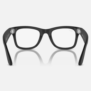 Умные очки Ray-Ban Stories Wayfarer (Черная матовая оправа, прозрачные фотохромные линзы)