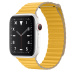 Apple Watch Series 5 // 44мм GPS + Cellular // Корпус из керамики, кожаный ремешок цвета «лимонный сироп», размер ремешка L