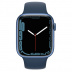 Apple Watch Series 7 // 45мм GPS // Корпус из алюминия синего цвета, спортивный ремешок цвета «синий омут»