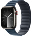 Apple Watch Series 9 // 45мм GPS+Cellular // Корпус из нержавеющей стали графитового цвета, браслет цвета "тихоокеанский синий", размер S/M