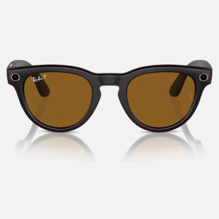 Умные очки Ray-Ban Stories Headliner (Черная матовая оправа, коричневые линзы)