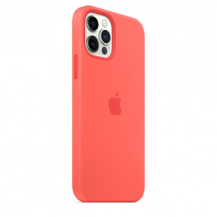 Силиконовый чехол MagSafe для iPhone 12 Pro, цвет «Розовый цитрус»