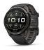 Мультиспортивные часы Garmin Fenix 9 Pro (43mm), титановый корпус Carbon Gray DLC, черный силиконовый ремешок (Black/Pebble Gray)