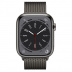 Apple Watch Series 8 // 45мм GPS + Cellular // Корпус из нержавеющей стали графитового цвета, миланский сетчатый браслет графитового цвета