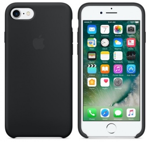 Силиконовый чехол для iPhone 7/8, чёрный цвет, оригинальный Apple, оригинальный Apple