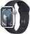 Купить Apple Watch Series 9 // 45мм GPS // Корпус из алюминия серебристого цвета, спортивный ремешок цвета "темная ночь"