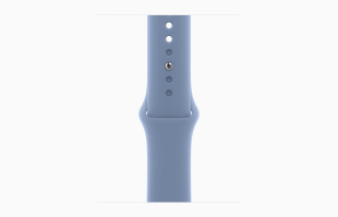 Apple Watch Series 9 // 45мм GPS // Корпус из алюминия серебристого цвета, спортивный ремешок цвета "синяя зима"