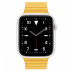 Apple Watch Series 5 // 44мм GPS + Cellular // Корпус из керамики, кожаный ремешок цвета «лимонный сироп», размер ремешка M