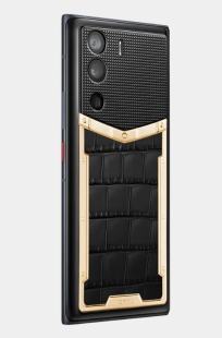 Телефон Vertu METAVERTU 5G Web3, Alligator Leather 18K Gold (Iron Black/Черный)