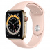 Apple Watch Series 6 // 40мм GPS + Cellular // Корпус из нержавеющей стали золотого цвета, спортивный ремешок цвета «Розовый песок»