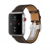 Apple Watch Series 3 Hermès // 42мм GPS + Cellular // Корпус из нержавеющей стали, ремешок Single Tour Deployment Buckle из кожи цвета Ébène Barenia (MQLT2)