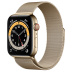 Apple Watch Series 6 // 40мм GPS + Cellular // Корпус из нержавеющей стали золотого цвета, миланский сетчатый браслет золотого цвета