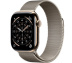 Apple Watch Series 11 // 42мм GPS+Cellular // Корпус из титана золотого цвета, миланский сетчатый браслет натурального цвета