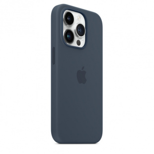 Силиконовый чехол MagSafe для iPhone 14 Pro Max, цвет Storm Blue/Синий шторм