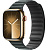 Купить Apple Watch Series 9 // 41мм GPS+Cellular // Корпус из нержавеющей стали золотого цвета, браслет цвета "вечнозеленый", размер M/L