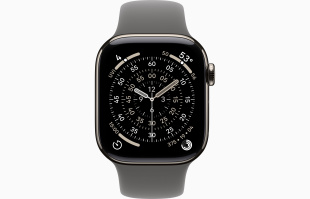 Apple Watch Series 11 // 42мм GPS+Cellular // Корпус из титана натурального цвета, спортивный ремешок цвета "серый камень"