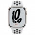 Apple Watch Series 7 // 45мм GPS // Корпус из алюминия цвета «сияющая звезда», спортивный ремешок Nike цвета «чистая платина/чёрный»