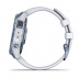 Мультиспортивные часы Garmin Fenix 7 (47mm) Sapphire Solar, титановый DLC корпус цвета "синий минерал", белый силиконовый ремешок