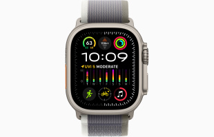 Apple Watch Ultra 2 // 49мм GPS + Cellular // Корпус из титана, ремешок Trail Loop серо-зеленого  цвета, M/L