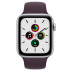 Apple Watch SE // 40мм GPS // Корпус из алюминия серебристого цвета, спортивный ремешок цвета «Тёмная вишня» (2020)