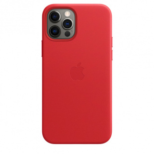 Кожаный чехол MagSafe для iPhone 12 Pro Max, цвет (PRODUCT)RED