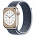 Apple Watch Series 8 // 45мм GPS + Cellular // Корпус из алюминия цвета "сияющая звезда", спортивный браслет цвета "синий шторм"