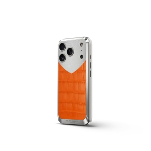 Чехол Golden Concept для iPhone 17 Pro Max, Magnetic Shield, Alligator Edition - Matte Orange  Чехол Golden Concept для iPhone 17 Pro Max, Magnetic Shield, Alligator Edition - Matte Orange