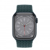 Apple Watch Series 8 // 41мм GPS // Корпус из алюминия цвета "темная ночь", плетёный монобраслет цвета "тропический лес"