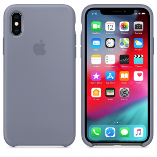 Силиконовый чехол для iPhone X / Xs, цвет «тёмная лаванда», оригинальный Apple