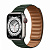 Купить Apple Watch Series 7 // 41мм GPS + Cellular // Корпус из титана, кожаный браслет цвета «зелёная секвойя», размер ремешка M/L