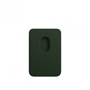Кожаный чехол-бумажник MagSafe для iPhone, цвет Sequoia Green/Зеленая секвойя