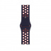 Apple Watch Series 6 // 40мм GPS // Корпус из алюминия серебристого цвета, спортивный ремешок Nike цвета «Полночный синий/манго»