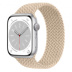 Apple Watch Series 8 // 45мм GPS // Корпус из алюминия серебристого цвета, плетёный монобраслет бежевого цвета