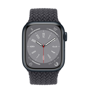 Apple Watch Series 8 // 45мм GPS // Корпус из алюминия цвета "темная ночь", плетёный монобраслет цвета "темная ночь"