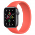 Apple Watch SE // 44мм GPS // Корпус из алюминия цвета «серый космос», монобраслет цвета «Розовый цитрус» (2020)
