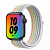 Купить Apple Watch Series 7 // 41мм GPS // Корпус из алюминия цвета «тёмная ночь», спортивный браслет Nike радужного цвета