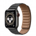 Apple Watch Series 6 // 40мм GPS + Cellular // Корпус из титана цвета «черный космос», кожаный браслет черного цвета, размер ремешка S/M