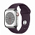 Купить Apple Watch Series 8 // 41мм GPS + Cellular // Корпус из нержавеющей стали серебристого цвета, спортивный ремешок цвета "бузина"