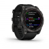 Мультиспортивные часы Garmin Fenix 7X (51mm) Sapphire Solar, титановый угольно-серый DLC корпус, угольно-серый силиконовый ремешок