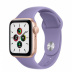 Apple Watch SE // 40мм GPS // Корпус из алюминия золотого цвета, спортивный ремешок цвета «Английская лаванда» (2020)