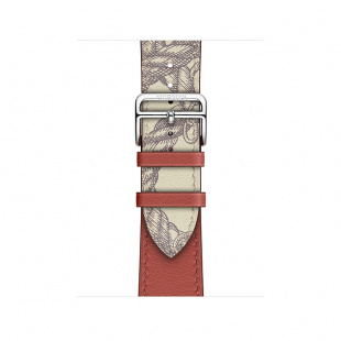 Apple Watch Series 5 Hermès // 40мм GPS + Cellular // Корпус из нержавеющей стали, ремешок Single Tour из кожи Swift цвета Brique/Béton