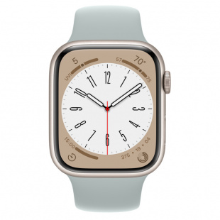 Apple Watch Series 8 // 45мм GPS // Корпус из алюминия цвета "сияющая звезда", спортивный ремешок цвета "суккулент"